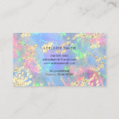 gesimuleerde glitter op opaal visitekaartje (Achterkant)