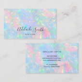 Gesimuleerde glitter op pastel opaal visitekaartje (Voorkant / Achterkant)