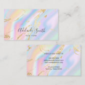 Gesimuleerde glitter pastelkleuren visitekaartje (Voorkant / Achterkant)