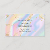 Gesimuleerde glitter pastelkleuren visitekaartje (Achterkant)