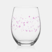 Gesimuleerde glitter sparkle monogram wijnglas zonder voet (Links)