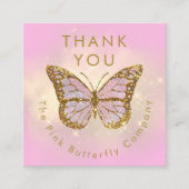 gesimuleerde glitter vlinder dank u informatiekaartje (Voorkant)