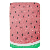 Gesimuleerde glitter watermeloen plak badmat (Voorkant Verticaal)