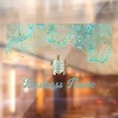 gesimuleerde glitter zee turtle window cling raamsticker (Vel 2)