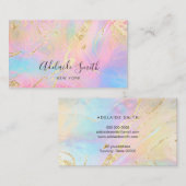 gesimuleerde glitteraderen FAUX holografisch marme Visitekaartje (Voorkant / Achterkant)