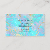 gesimuleerde glitteraders FAUX-holografisch opal Visitekaartje (Achterkant)