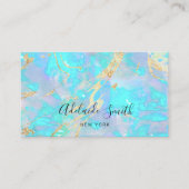 gesimuleerde glitteraders FAUX-holografisch opal Visitekaartje (Voorkant)