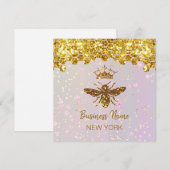 gesimuleerde glitterbij kaart (Voorkant / Achterkant)