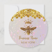 gesimuleerde glitterbij kaart (Voorkant)