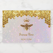 gesimuleerde glitterbij likeurfles etiket (Enkel label)