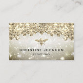 gesimuleerde glitterbij visitekaartje (Voorkant)