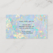 gesimuleerde glitterdetails op de optische textuur visitekaartje (Achterkant)