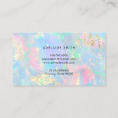 Gesimuleerde glitterdetails op pastelopaal visitekaartje (Achterkant)