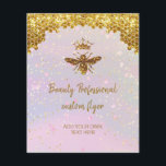 gesimuleerde glitterkoningin flyer<br><div class="desc">estheticus,  skincare,  schoonheidssalon,  haarstylist flyer</div>