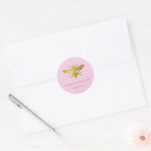 gesimuleerde glitterschijf klassieke ronde sticker (Envelop)