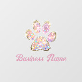 gesimuleerde glitterspoor van een poot vensterclip raamsticker (Vel)