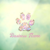 gesimuleerde glitterspoor van een poot vensterclip raamsticker (Vel 3)