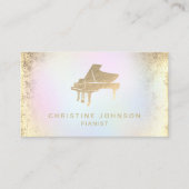 Gesimuleerde gouden folie piano logo visitekaartje (Voorkant)