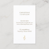 gesimuleerde gouden folie treble sleutel visitekaartje (Achterkant)