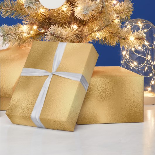 Gesimuleerde goudfolie textuur Elegant Celebration Cadeaupapier (Feestdagen)