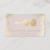 gesimuleerde goudfolie violine visitekaartje (Voorkant)