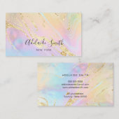 gesimuleerde goudglitter op FAUX-holografisch effe Visitekaartje (Voorkant / Achterkant)