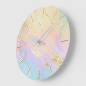 gesimuleerde goudglitter op FAUX-holografisch Grote Klok (Hoek)