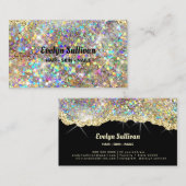 Gesimuleerde goudglittervisitekaartje visitekaartje (Voorkant / Achterkant)