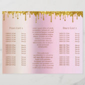 gesimuleerde goudkoninginnenbrochure met glitter (Achterkant)