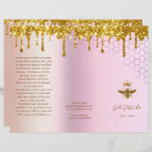 gesimuleerde goudkoninginnenbrochure met glitter (Voorkant / Achterkant)