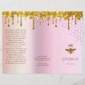 gesimuleerde goudkoninginnenbrochure met glitter (Voorkant)