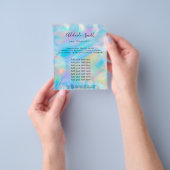 gesimuleerde holografische achtergrond flyer (Hand)