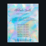 gesimuleerde holografische achtergrond flyer<br><div class="desc">schoonheidssalon professionele make - up kunstenaar flyer</div>