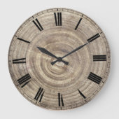 gesimuleerde houten plak grote klok (Voorkant)