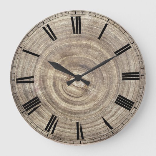 gesimuleerde houten plak grote klok (Voorkant)