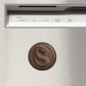 Gesimuleerde houtsnijdende draak magneet (Insitu (Vaatwasser))