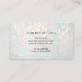 gesimuleerde iridescent bokeh hairstylist visitekaartje (Achterkant)