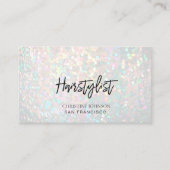 gesimuleerde iridescent bokeh hairstylist visitekaartje (Voorkant)