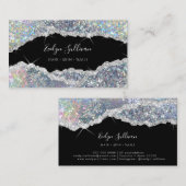 Gesimuleerde iriserende glittervisitekaartje visitekaartje (Voorkant / Achterkant)