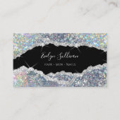 Gesimuleerde iriserende glittervisitekaartje visitekaartje (Voorkant)