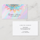 gesimuleerde iriserende lotusinrichting visitekaartje (Voorkant / Achterkant)