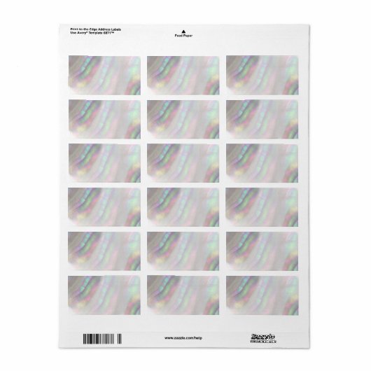 gesimuleerde iriserende schaal etiket (Full Sheet)