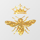 gesimuleerde klonterige glitter Queen Bee Raamsticker (Vel)
