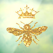gesimuleerde klonterige glitter Queen Bee Raamsticker (Vel 3)