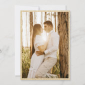 Gesimuleerde Kraft Paper Hand Drawn Mountain Weddi Save The Date (Achterkant)