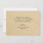 Gesimuleerde Kraft Paper Hand Drawn Mountains Wedu Bedankkaart (Achterkant)