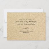 Gesimuleerde Kraft Paper Hand Drawn Mountains Wedu Bedankkaart (Achterkant)