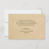 Gesimuleerde Kraft Paper Hand Drawn Mountains Wedu Bedankkaart (Achterkant)