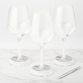 Gesimuleerde Mable Print Wijn Glas Labels (Set)