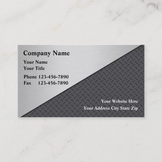 Gesimuleerde metalen Visitekaartjes (Voorkant)